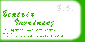 beatrix vavrinecz business card